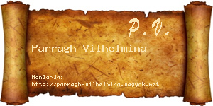 Parragh Vilhelmina névjegykártya